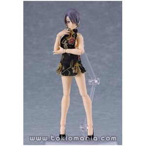 figma 569c Female Body (Mika) with Mini Skirt Chinese Dress Outfit (Black)