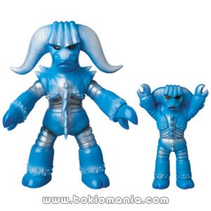 MEDICOM TOY (Toei Retro Soft Vinyl Collection) Blue Buffalo (Renewal Color) & Blue Buffalo (Mini Soft Vinyl)