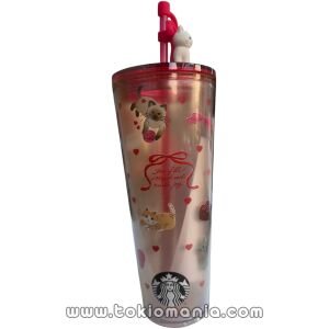 Starbucks Valentine 2026 Cold Cup Tumbler Cat 710 ml
