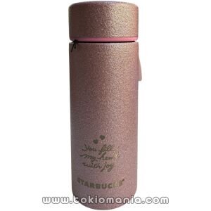 Starbucks Valentine 2026  - Glitter Pink Stainless Steel Bottle 355 ml