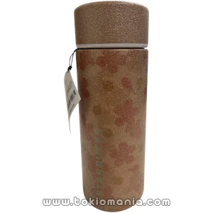 SAKURA 2026 Stainless Steel Bottle – Glitter Pink Beige – 355 ml