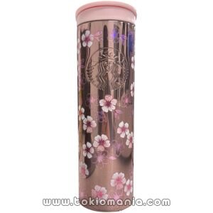 SAKURA2026 Stainless Steel Bottle – Metallic Light Pink, 473 ml