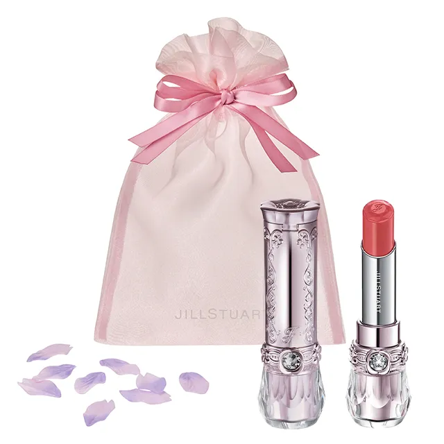 JILLSTUART - Bálsamo Lip Blossom con bolsa de regalo original (Amber Tomato)