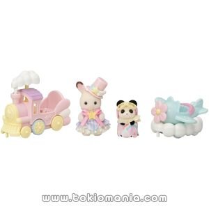 Sylvanian Families Parque de Diversiones 【Set de Atracciones del Parque -Tren y Avión-】 CO-79