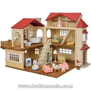 Silvanian Families - La Casa Grande de Tejado Rojo Set Deluxe - El Ático Secreto 22-RZ