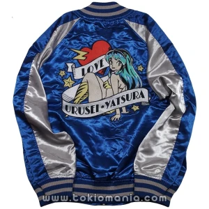 Urusei Yatsura - Chaqueta Sukajan Bordada de Lum (Ram-chan) por Rumiko Takahashi - Manga y Anime (Tamaño L)