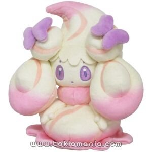 Pokémon All Star Collection - Peluche de Milcery (Ruby Mix) con Ribbons y Dulces de Caramelo (S) - 15.5×12.5×18 cm
