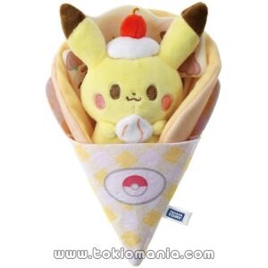 Pokémon - Peluche de Pikachu "PokéPeace" con Crepe Rizado - Takara Tomy