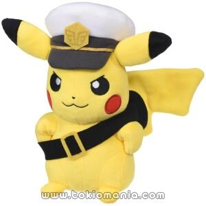 Pokémon - Peluche de Pikachu Capitán con Gafas (Captain Pikachu Goggles Ver.) - Takara Tomy
