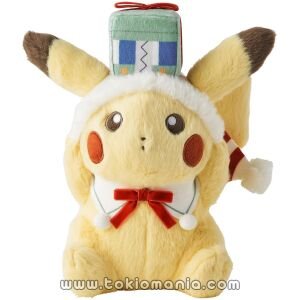 Pokémon Center Original - Peluche Pikachu "Pokémon Holiday Blessings