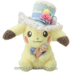 Pokémon Center Original - Peluche Pikachu "Pokémon Botanical Easter