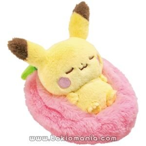 TAKARA TOMY - Pokémon "Poképeace" Peluche Pikachu Frutas Dormilón