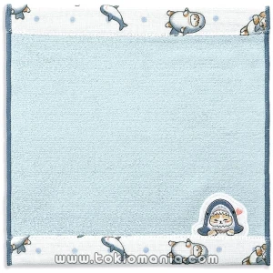 mofusand - Toallita "Same-nyan" (Gato Tiburón) - Color Azul