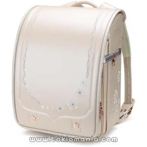 Mochila Escolar Baobab no Negai - Diseño Elegante de Sakura para Niñas (Nuevo Color Marfil)