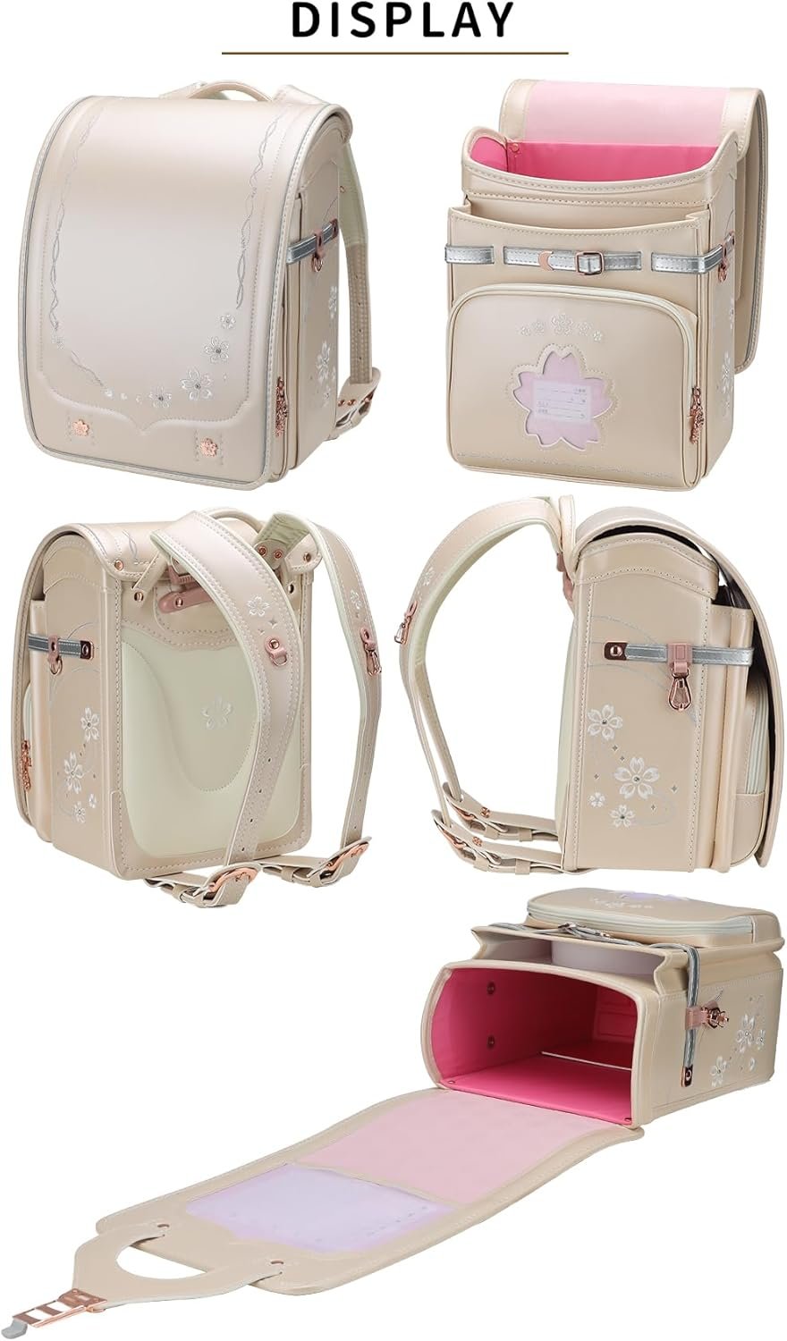 Mochila Escolar Baobab no Negai - Diseño Elegante de Sakura para Niñas (Nuevo Color Marfil) - Image 5