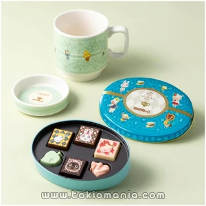 "GODIVA (GODIVA) meets Animal Crossing - Caja de bombones surtidos / Blue (6 piezas) Set de taza de té con tapa Chocolate (Regalo, Dulces, Presentes)"