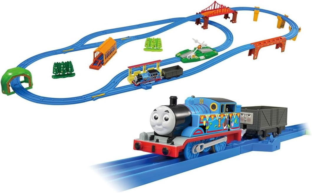 TAKARA TOMY Plarail ¡Bienvenido al Mundo de Thomas! Set de la Mejor Selección - Juguete de Trenes