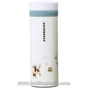 STARBUCKS Starbucks Edición limitada Japón, Edición limitada Hokkaido, Taza de acero inoxidable, Diseño renovado, Nieve, Ciervo de Ezo, Oso, Hokkaido, Edición regional, Blanco, Azul claro, Taza, Vaso de cerámica, 355 ml