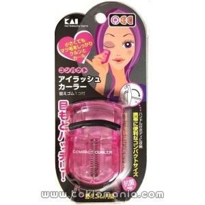 Rizador de pestañas compacto KAI Q·E·C en color rosa PC (Modelo KQ097) – Rizador de alta calidad para un rizado perfecto.