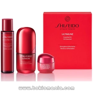 "SHISEIDO - Kit Essential Ultimune Sérum 30 mL + Loción 70 mL + Crema 30 g Kit de cuidado de la piel exclusivo para EC Tamaño de prueba / Viaje"
