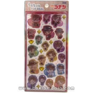 Uru-Churu Pop Stickers Detective Conan Mini Character Jewel Puffy