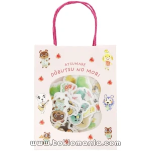 Sunstar Stationery - Animal Crossing: New Horizons - Stickers con bolsa de papel Rosa - S2274183