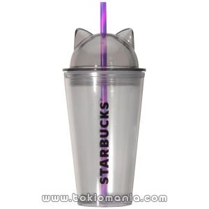 STARBUCKS Starbucks Halloween 2025 Taza de plástico con tapa de gato 473 ml