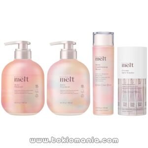 melt 4 Piezas Set - Shampoo, Acondicionador, Loción Capilar y Polvo de Bicarbonato