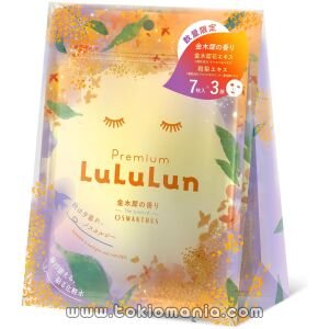 LuLuLun Premium LuLuLun Osmanthus (Flor de Azahar) Fragancia 7 Unidades x 3 Bolsas, Máscara Facial