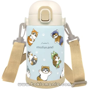 mofusand Botella térmica de acero inoxidable de doble pared, exclusiva para mantener frío, 700 ml - Diseño "Nyanpants"