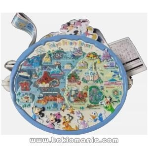 Cubeta de palomitas de Mickey & Friends, edición limitada de Tokyo Disney Resort, diseño de íconos del mapa del parque, TDRTSW 8721