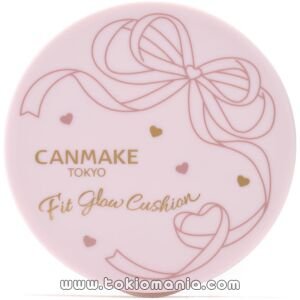 Canmake Fit Glow Cushion 01 Light 10g, Base de Maquillaje Cushion, Acabado Radiante, Capa Ligera, Incluye Esponja en Forma de Gota, SPF50+ PA+++