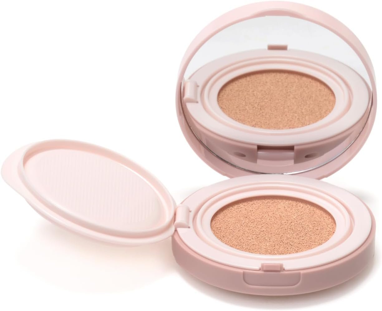 Canmake Fit Glow Cushion 01 Light 10g, Base de Maquillaje Cushion, Acabado Radiante, Capa Ligera, Incluye Esponja en Forma de Gota, SPF50+ PA+++ - Image 2