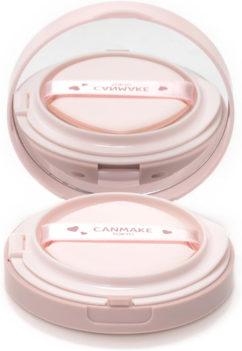 Canmake Fit Glow Cushion 01 Light 10g, Base de Maquillaje Cushion, Acabado Radiante, Capa Ligera, Incluye Esponja en Forma de Gota, SPF50+ PA+++ - Image 3