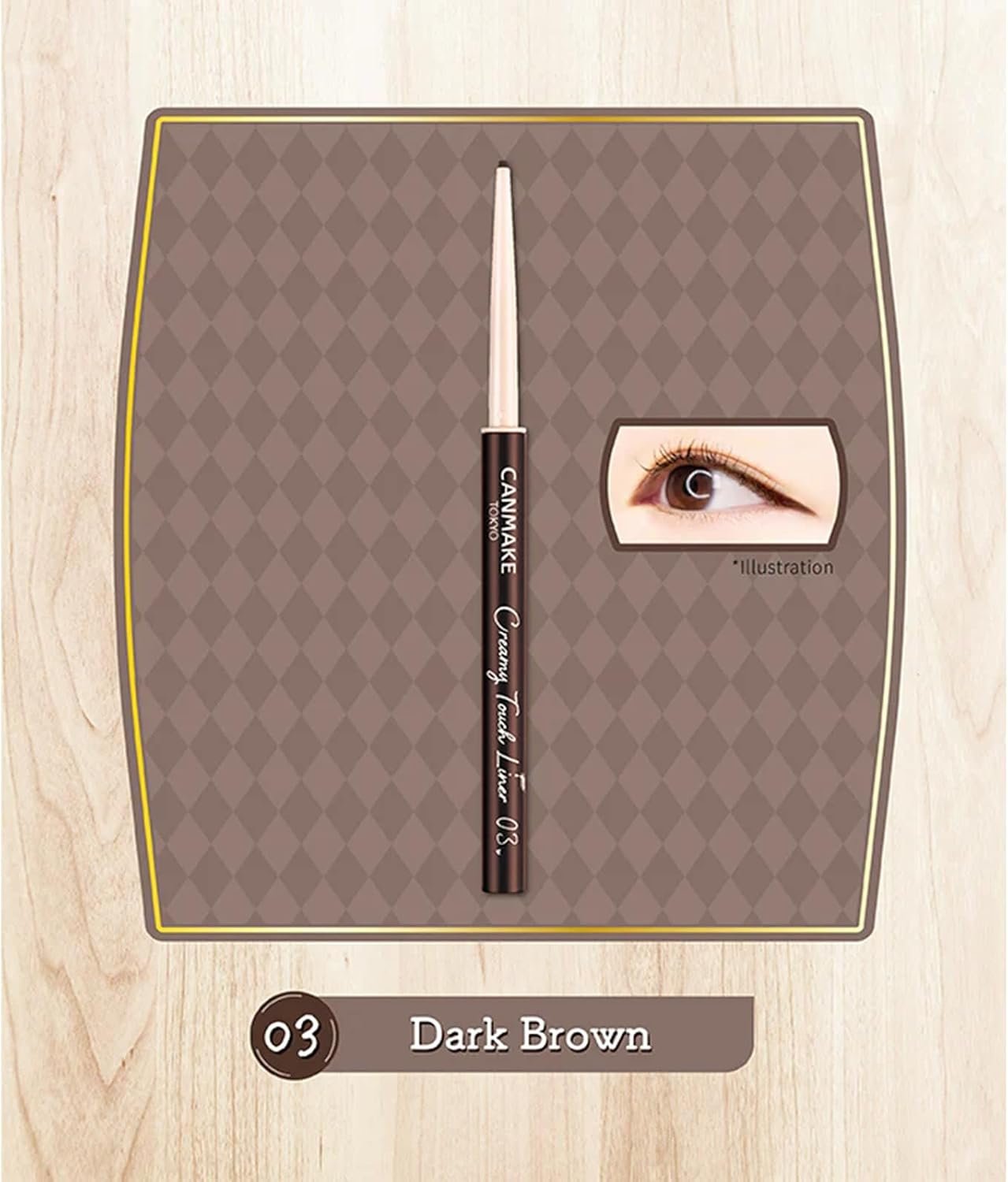 Canmake Creamy Touch Liner Gel 03 Dark Brown 0.10g - Image 2