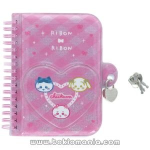 Official Chiikawa Market Product - Cuaderno con llave Chiikawa After School listón kawaii