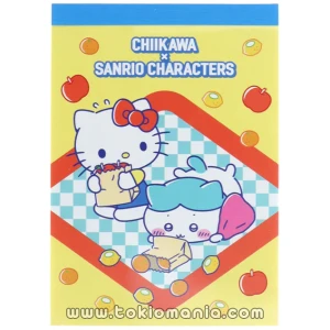 Official Chiikawa Market Product - Mini bloc notas supermercado Hachiware x Hello Kitty kawaii